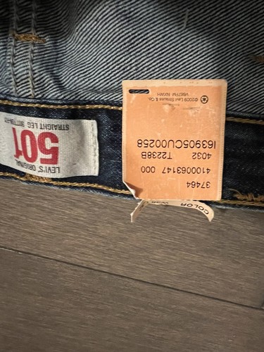 Vaqueros Levi's para hombre pierna recta con botones mosca talla 38x32 nuevos - Imagen 8 de 11