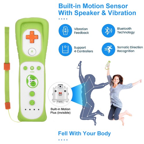 Built In Motion Plus Remote & Nunchuck Controller +Case For Nintendo Wii & Wii U - Picture 2 of 20