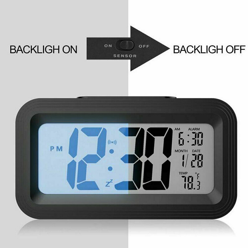 LED Digital Alarm Clock Backlight Temperature Calendar Desktop Digital