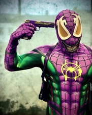 2021 Clown Miles Morales Spiderman Bodysuit Spider-man Cosplay Costume Halloween