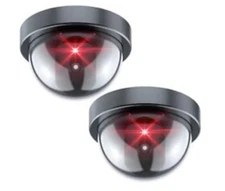 1-4 Pack Dummy Camera Fake Security CCTV Dome Camera with Flashing Red LED Light