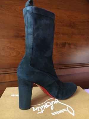 gena stretch suede midi boot