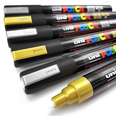 Pc 5m Gold Posca Uni-Ball Posca Paint Marker Art Pen PC-5M Gold