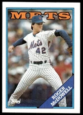 1988 Topps  #355  Roger McDowell    Pitcher    New York Mets   FREE shipping