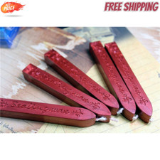 Sealing Seal Wax Sticks Wicks for Postage Letter 5PCS Wine Red