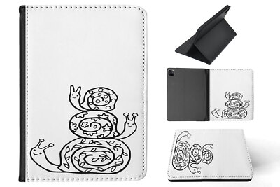 CASE COVER FOR APPLE IPAD|CUTE FUNNY SNAIL SKETCH