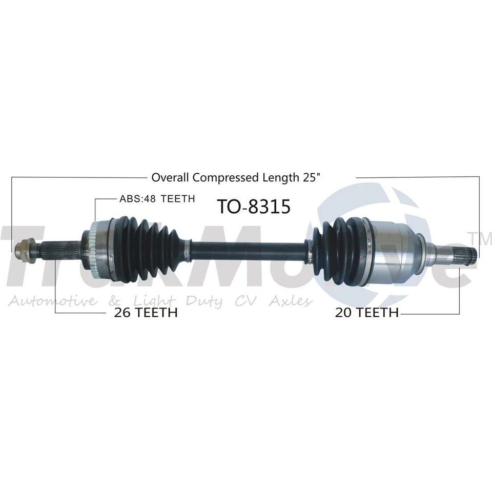 For Toyota MR2 Spyder 2000-2002 Rear Driver Left CV Joint SurTrack TO-8315 - Image 2 of 3