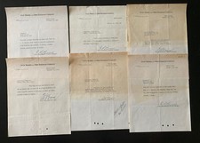 Lot Of 6 Glen Porter Brock Gulf Mobile & Ohio Railroad SIGNED Documents - GM&O