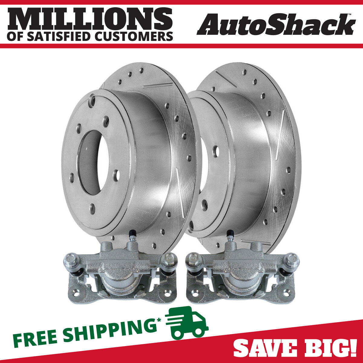 Rear Brake Calipers Drilled Rotors for Jeep Patriot Compass Dodge
