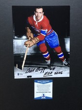 Dick Duff autographed signed 8x10 photo Beckett BAS COA Hockey Montreal Canadien