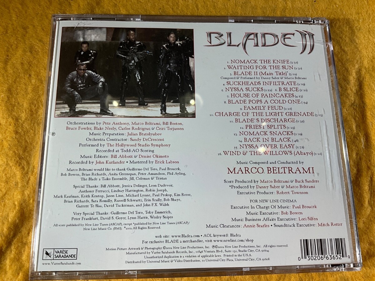 Z11-27 BLADE II - ORIGINAL MOTION PICTURE SCORE - 2002 - CD