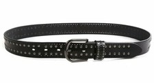 Genuine Leather Belt Men Women Rivet Studded Pin Buckle Waistband Strap Punk New