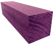 EXOTIC LARGE KILN DRIED PURPLEHEART TURNING BLANK LUMBER TURNING 4" x 4" x 24"