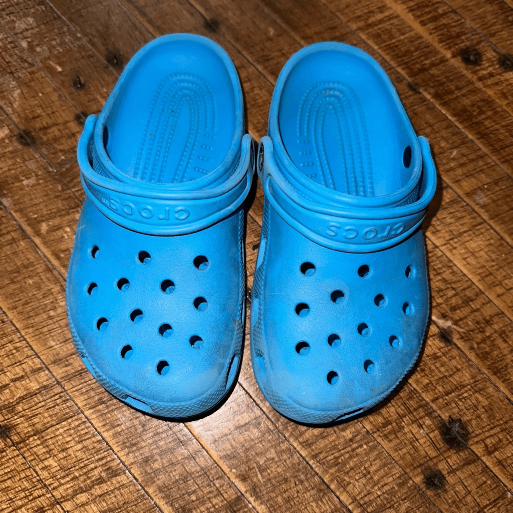 Crocs blue ortho slip-on shoes for big kids size 2