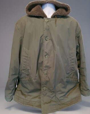 Excalibur Lined Hooded Water Repellent Quilted Vintage Green Jacket Made in USA