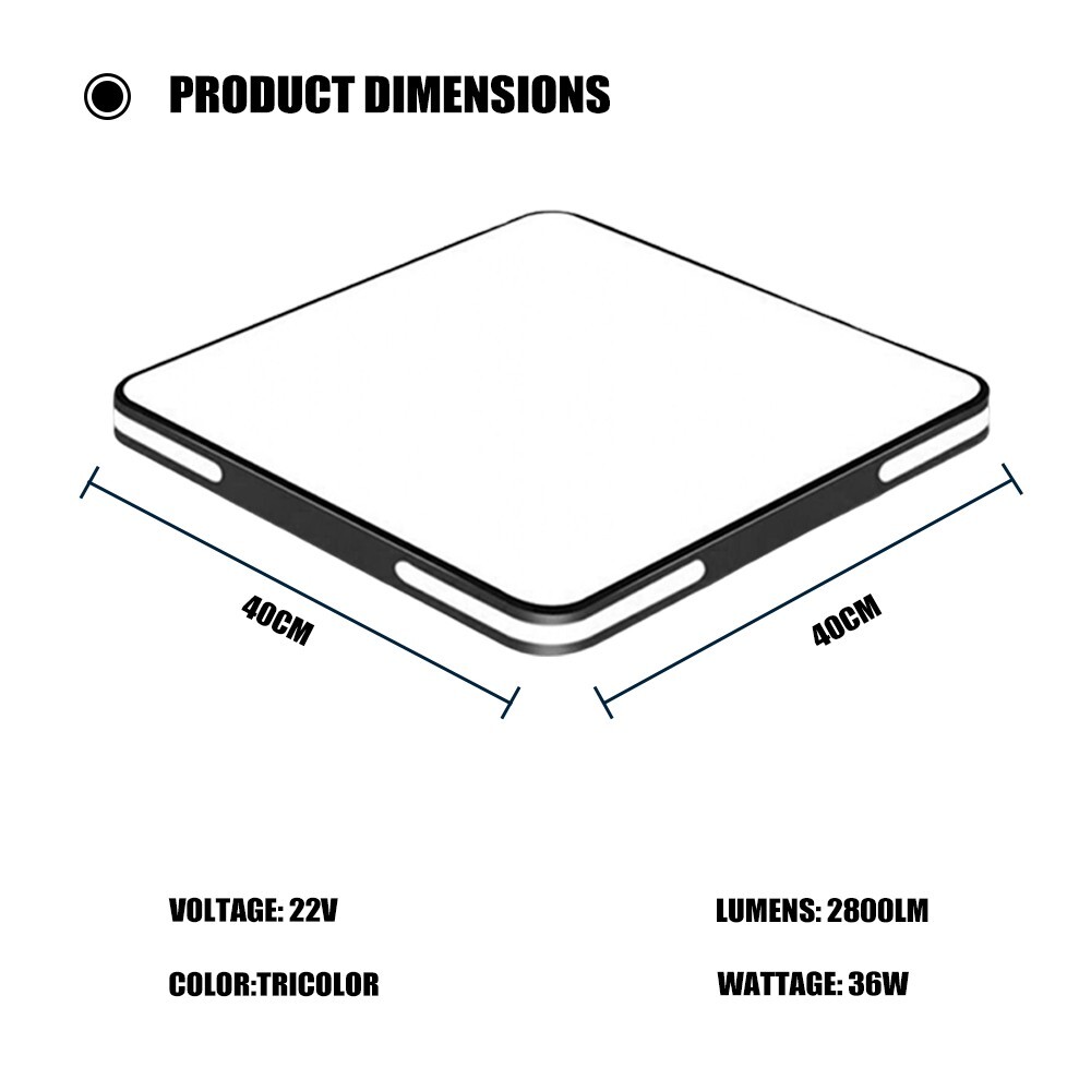 LED Square Ceiling Light Semi Flush Modern Chandelier Kitchen Living Room Lamp eBay