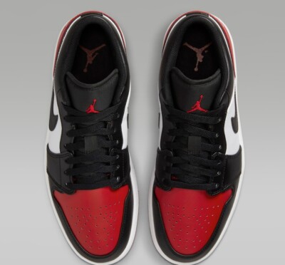 Nike Air Jordan 1 Low OG Bred Toe White/Varsity Red 553558