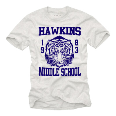 Stranger T-Shirt Hawkins Middle School Dustin 11 Eleven Geschenk Fans
