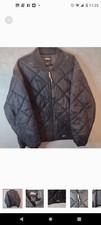 Dickies Quilted Bomber Jacket Size XL Black Full Zip - Pre-Owned