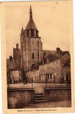 Old postcard ILLIERS-Place Marechal Maunoury (184287)