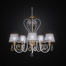 Lampadario classico in ferro battuto e cristallo 5 luci BGA 2257-5