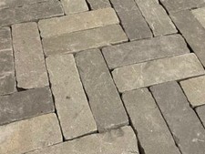 Pflasterriegel grau-nuanc. getrommelt 20x6x5 cm Klinker-Pflaster Pflasterklinker