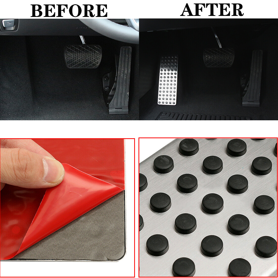 Slip Foot Rest Plate Car Accessories Drill Footrest Dead Pedal For