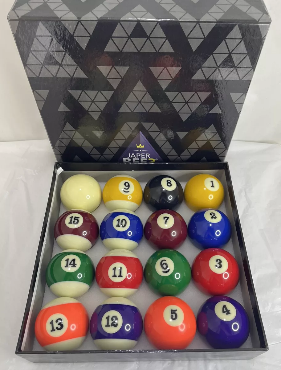  JAPER BEES Deluxe Billiard Ball/Pool Ball Set Complete 16balls  Regulation Size&Weight Resin Ball : Sports & Outdoors