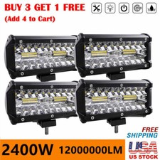 7inch Led 2400w Work Light Bar Flood Spot Combo Offroad 4wd Atv Utv Ute Truck 7inch Led 2400w Work Light Bar Flood Spot Combo Offroad 4wd Atv Utv Ute Truck