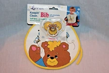 NEW LUV N' CARE VINTAGE 1997 BEAR WITH BEES BIB  WITH PACIFIER