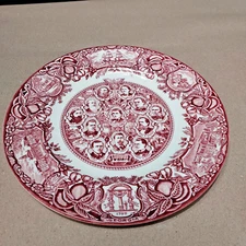 Belleek Georgia Historical Plate "Portrait of Great Georgians" NEW Ireland Pink