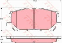TRW GDB3338 Bremsbelagsatz, Scheibenbremse FüR Lexus, Toyota