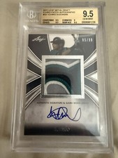 2011 LEAF ICHIRO SUZUKI #/99 MARINERS JUMBO JERSEY PATCH BGS 9.5 Auto 10