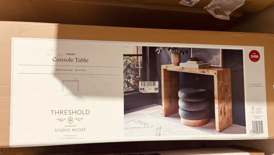 Mesa console Ogden madeira burled - Limiar projetado com Studio McGee - Imagem 2 de 4