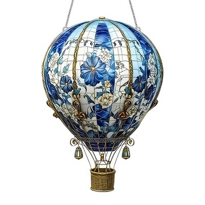 Solar Hot Air Balloon Light Flickering Flame Hanging Decor for Garden Patio