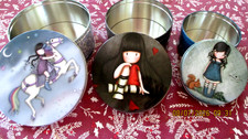 Juego de 3 latas de anidación Santoro London Gorjuss Round The Runaway Collector Love BR