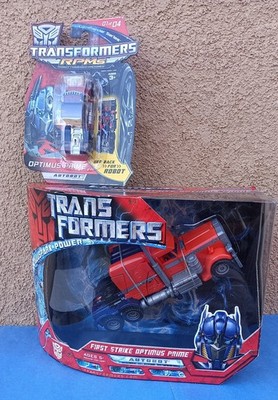 Transformers 2007 Movie Optimus Prime First Strike & 2008 RPMs Mini Prime 2 Lot