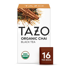 Organic Chai Black Tea Bags, Caffeinated Tea, 16 Total Bags