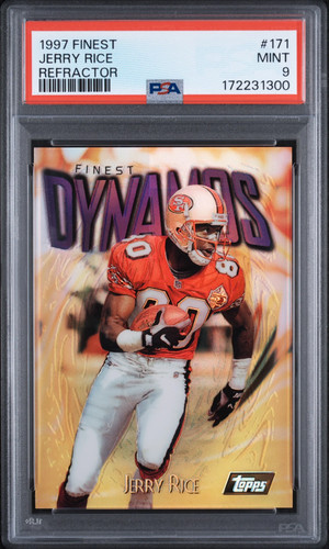 1997 Finest Jerry Rice Refractor PSA 9 POP 10