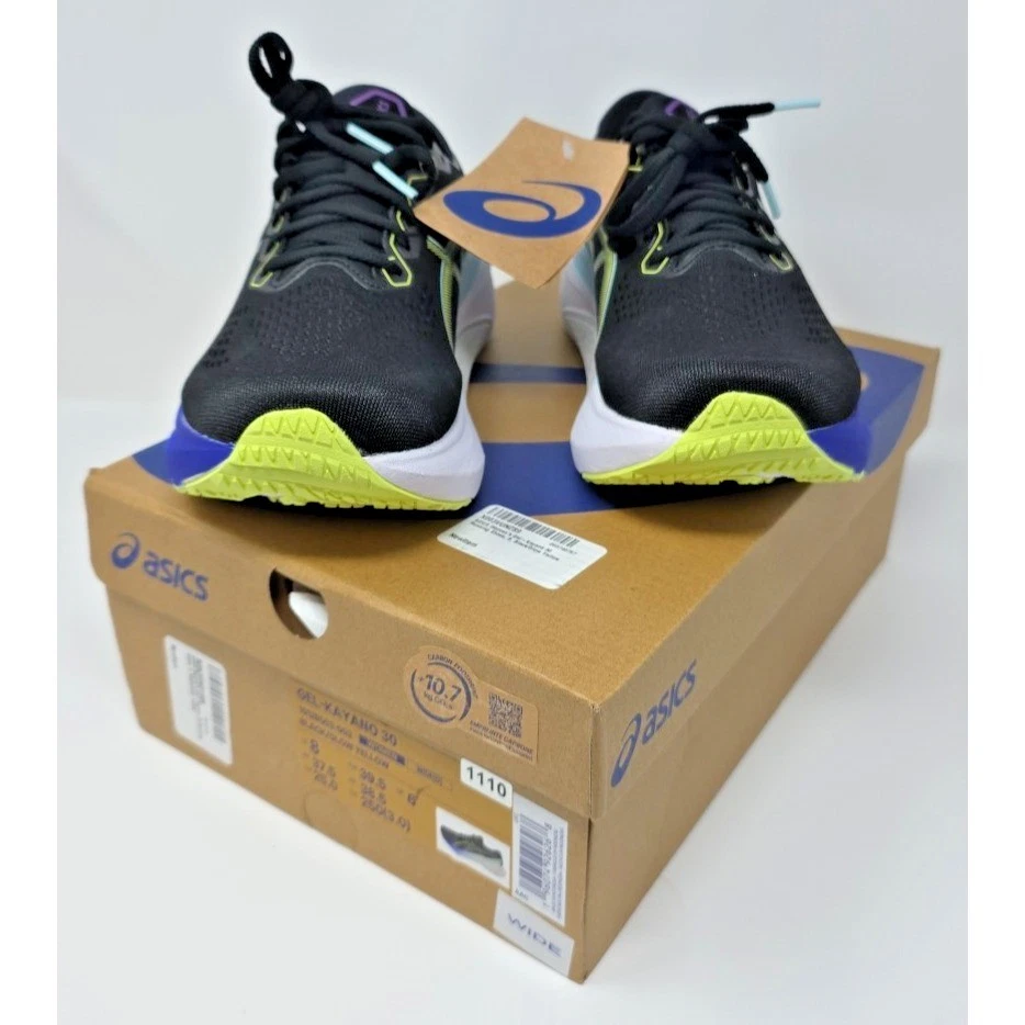 ASICS Men\'s Gel‎ Kayano 30 Running Shoes Black/Yellow Glow, Size 10.5 Excellent! Men main image 2