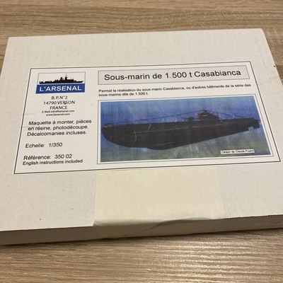 L'Arsenal 1:350 #350-02 Sous Marin de 1.500 t Casabianca Resin