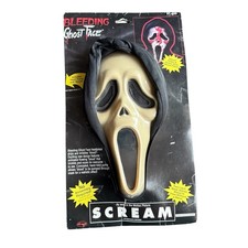 VTG Halloween SCREAM Fun World 1997 Bleeding Ghost Face Mask Horror Costume NEW