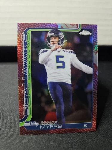2025 Topps Chrome Jason Myers Leather Football Refractor #280 - Seahawks
