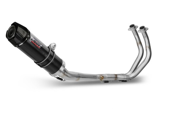 Auspuffanlage Komplett 2X1 Mivv Gp Schwarz Mit Tasse Kohlenstoff, Yamaha MT-07/-image