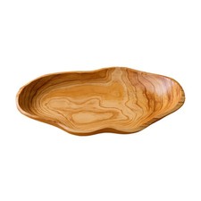 Wood Bowl Rustic Fruit Dish 15.7x7x2.3 Inch Decorative Salad Bowl