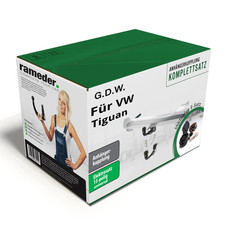 G.D.W. Anhängerkupplung abnehmbar & 13poliger TowTec E-Satz für VW Tiguan 23-