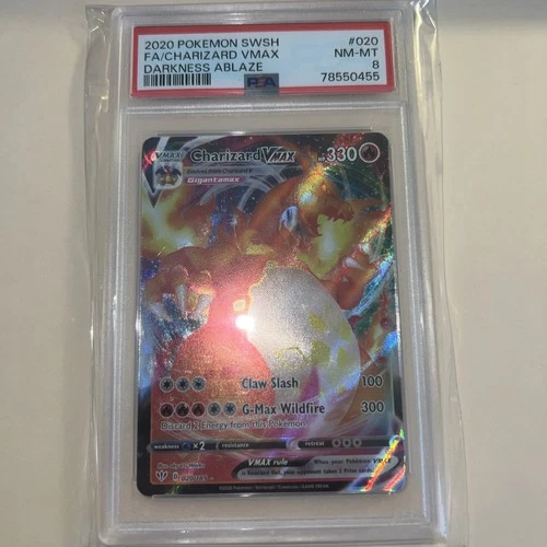 Charizard VMAX 020/189 Swsh03: Darkness Ablaze Holo PSA 8