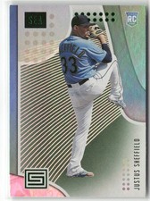 2019 PANINI CHRONICLES #28 JUSTUS SHEFFIELD STATUS GREEN SEATTLE MARINERS RC