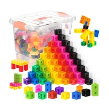 Jenaai 300 Pcs Linking Cubes with Storage Container Counting Cubes,... Fast Ship