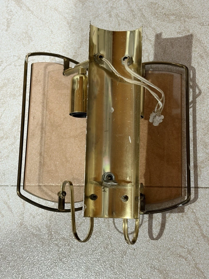 Aplique de pared dorado y marrón - Imagen 2 de 4